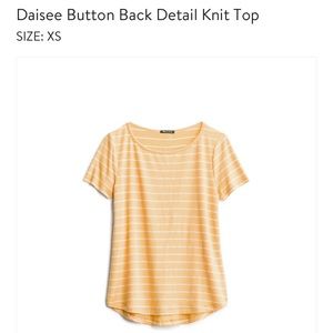 Pink Clover Stitch Fix yellow striped tee